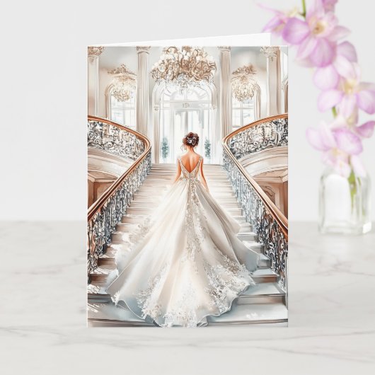 Bride Wedding Kaart (Orchidee)