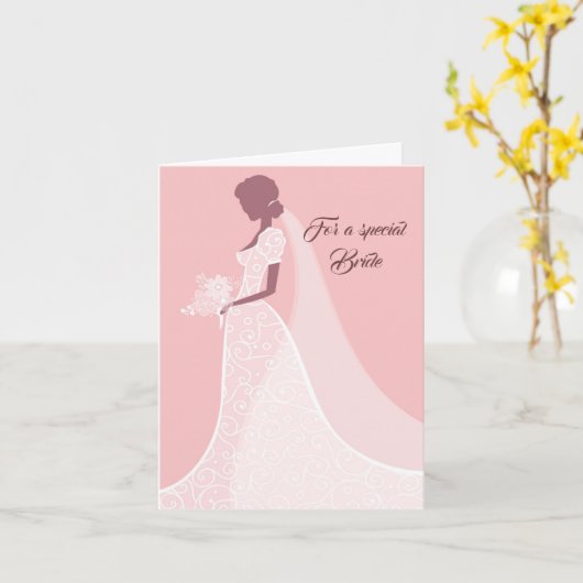 Bride Wedding Kaart (Gele Bloem)