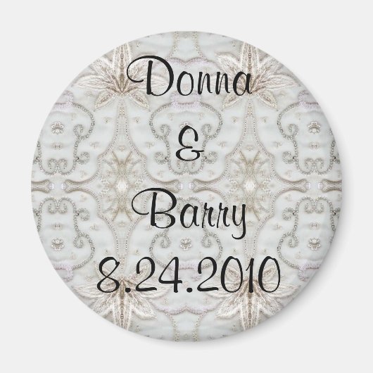 Bride Wedding Lace grijs van wit Magneet (Voorkant)