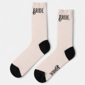 Bride Wedding Party Pink en Black Socks Sokken (Links)