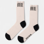 Bride Wedding Party Pink en Black Socks Sokken (Links)