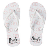 Bride Wedding Ring Pattern en Name Teenslippers (Voetbed)
