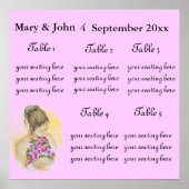 BRIDE Wedding Seating Chart. Poster (Voorkant)