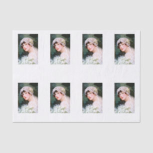  bride Wedding White Lace Floral Tissuepapier