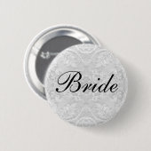Bride Wedding White Ronde Button 5,7 Cm (Voorkant /achterkant)