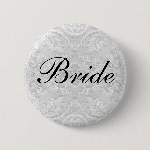 Bride Wedding White Ronde Button 5,7 Cm