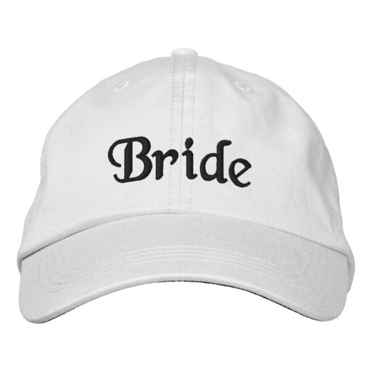 Bride White Embroged Pet: Bembroidery Geborduurde Pet (Voorkant)