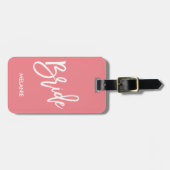 Bride White Script Bagagelabel (Voorkant horizontaal)