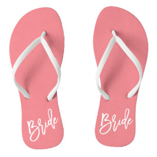 Bride White-script Teenslippers