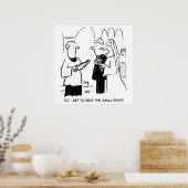 Bride wil de Kleine Cartoon van de Druk controlere Poster (Keuken)