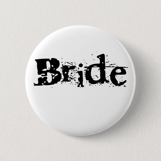 Bride zwarte tekst ronde button 5,7 cm (Voorkant)