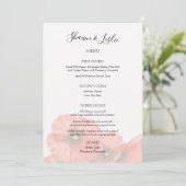 Bridebloem Bruiloftsreceptie Menu Kaart (Staand voorkant)