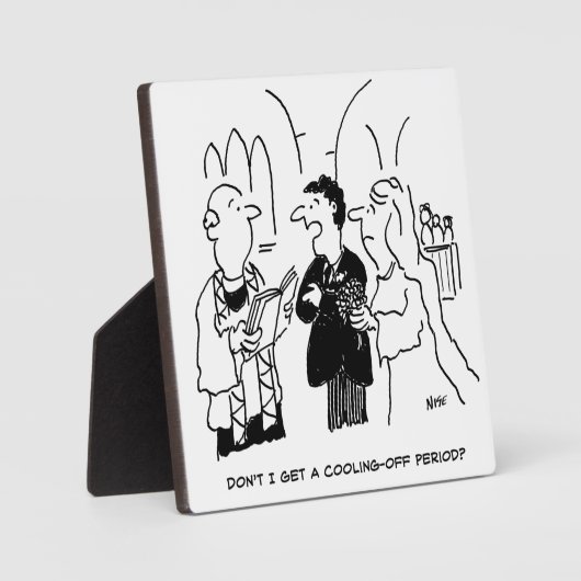 Bridegroom wil een afkoelingsperiode fotoplaat (Voorkant)