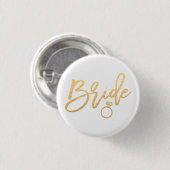 Bridekalligrafie Ronde Button 3,2 Cm (Voorkant /achterkant)
