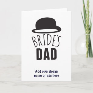  briden vader van de Bedankt van de Bride Kaart