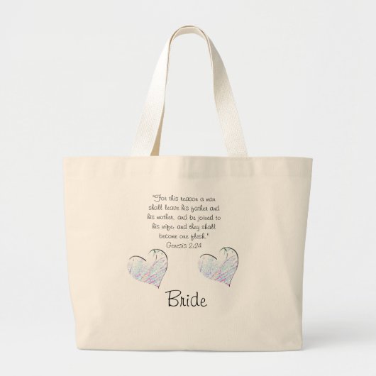 Bride's Bag Grote Tote Bag (Voorkant)