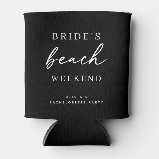 Brides Beach Weekend | Kust Black Bachelorette Blikjeskoeler (Voorkant)