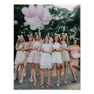 Bride's Besties Wedding Bridesmaids DY Foto toevoe Foto Afdruk