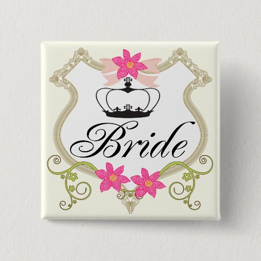 Brides Bows, Fleurs et Tiaras Badges Mariages (Devant)