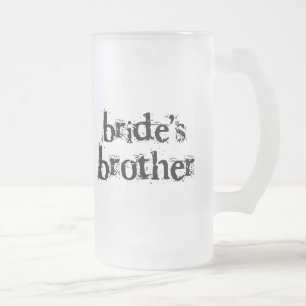 Bride's Brother Black Text Matglas Bierpul