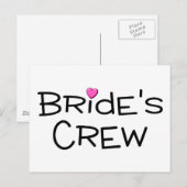 Brides Crew Briefkaart (Voorkant / Achterkant)