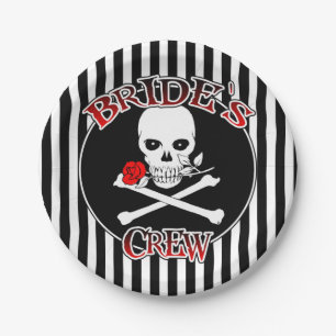 Bride's Crew Paper Borden Papieren Bordje