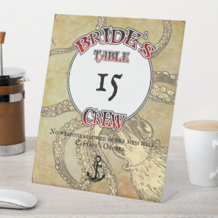 Bride's Crew Reclamebord Met Voetstuk