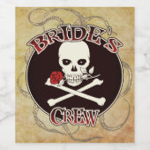 Bride's Crew Wijn Etiket (Enkel label)