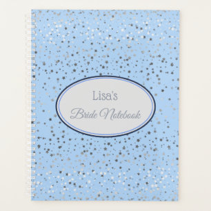 Brides Custom Wedding Planner Notitieboek-Aqua Blu