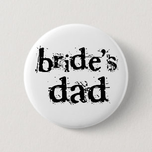 Bride's Dad Black Text Ronde Button 5,7 Cm