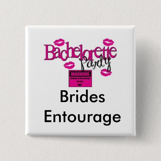 Brides Entourage Square Button (WHITE) (Voorkant)