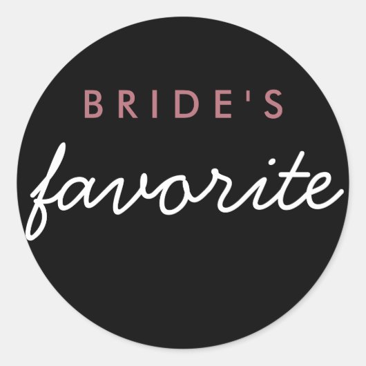 Bride's favoriete Sticker Wedding Roos Gold Black (Voorkant)