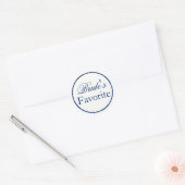 "Bride's Favorite" Wedding Favor Sticker - marine (Envelop)