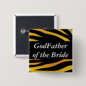 Brides GodFather Vierkante Button 5,1 Cm (Voorkant /achterkant)