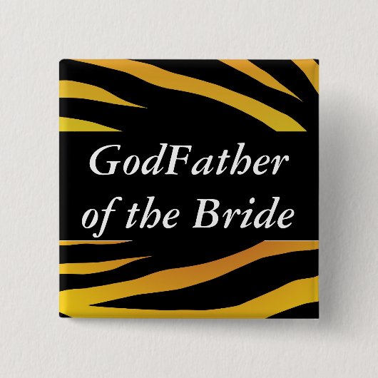 Brides GodFather Vierkante Button 5,1 Cm (Voorkant)