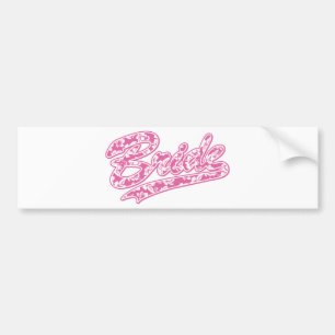 Bride's Hawaiian Flower Bumpersticker