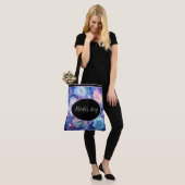 Bride's j Bag Floral Peonies multi Print Canvas ta Draagtas (Op model)