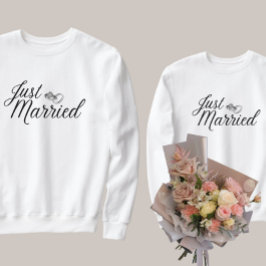 Bride's Just Married Matching Huwelijksreis Outfit T-shirt