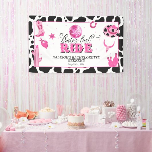 Bride's laatste ride-banner spandoek (Feest)