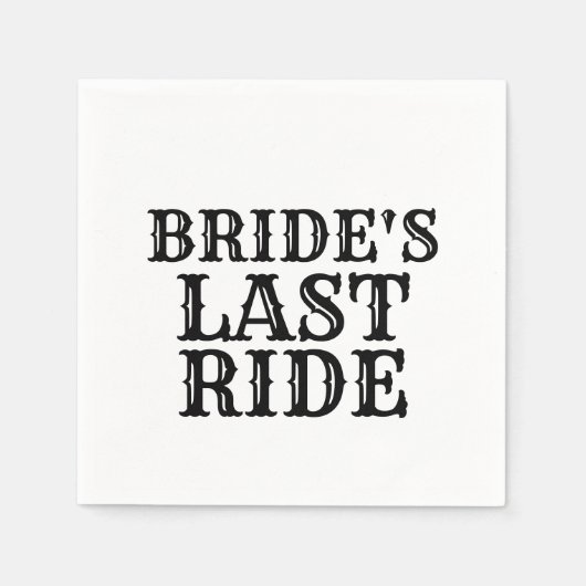 Bride's laatste ride servet (Voorkant)