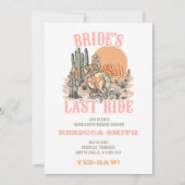 Bride's Last Ride Bachelorette Party Invitation Kaart (Voorkant)