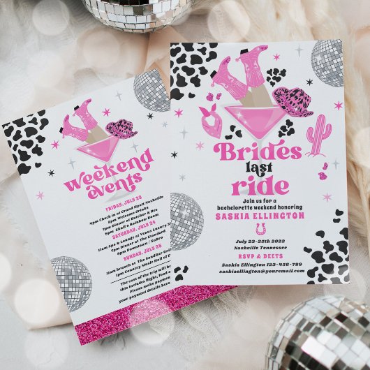 Brides last Ride Bachelorette Weekend Itinerary Kaart