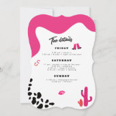 Bride's last Ride Bachelorette Weekend Party Kaart (Achterkant)