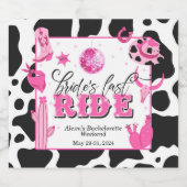 Bride's Last Ride Mousserende Wijnfles Label - Cu Sparkling Wijnetiket (Enkel label)