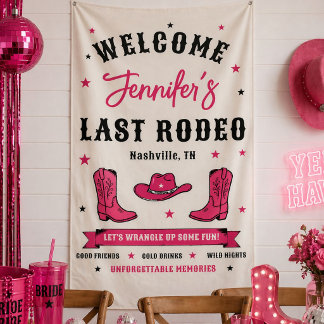 Bride's Last Rodeo Bachelorette Party Welcome Spandoek