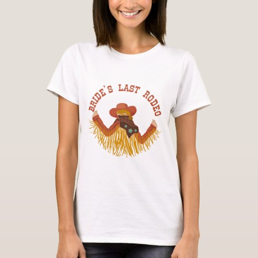 Brides Last Rodeo Bachelorette western Bruin T-shirt (Voorkant)