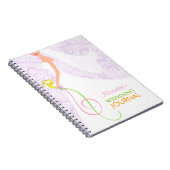 Bride's Lavender Damask Wedding Journal-laptop Notitieboek (Rechterzijde)