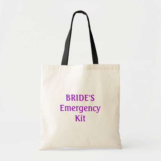 Bride's noodtas tote bag (Voorkant)