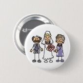 Brides parents Wedday for Ceremonony Ronde Button 5,7 Cm (Voorkant /achterkant)