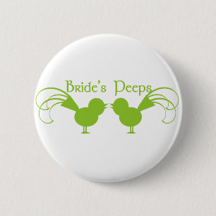 Bride's Peeps/Green Ronde Button 5,7 Cm